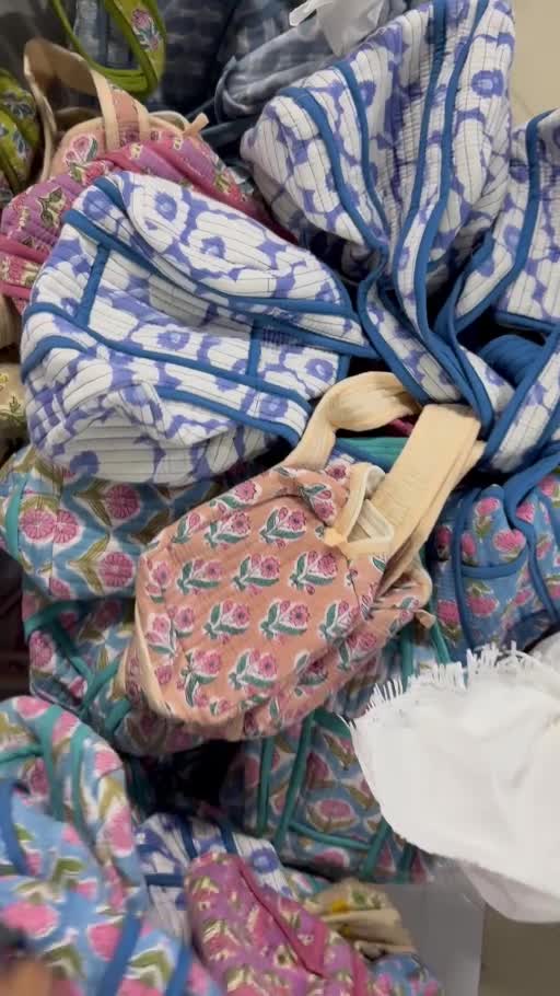 Printed textile bags in our collection