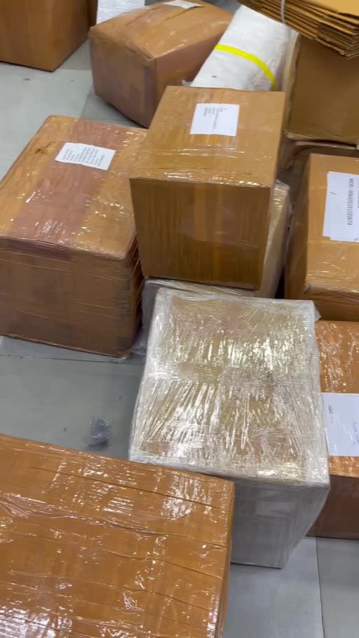 Packed cartons prepared for dispatch
